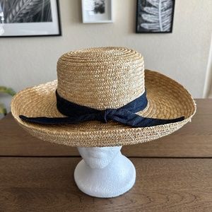 Sun Hat with Denim Bow